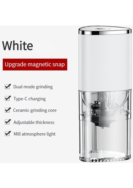 Taşınabilir Elektrikli Kahve Değirmeni Tip C USB Şarj Seramik Taşlama Çekirdek Ev Kahve Çekirdeği Öğütücü Öğütücü (Yurt Dışından) fiyatları