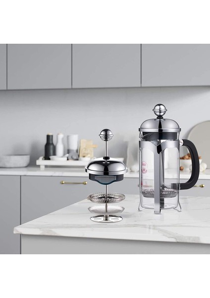 Fransız Pres Kahve Makinesi (12 Oz), Pres Sistemi, Isıya Dayanıklı Kalınlaştırılmış Borosilikat Cam, Dayanıklı Kolay Temizlenebilir (Yurt Dışından) modelleri