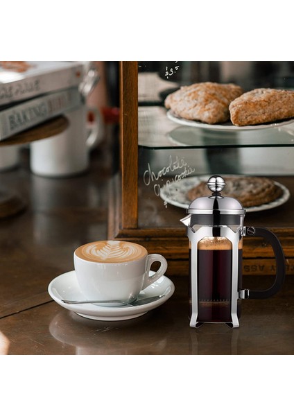 Fransız Pres Kahve Makinesi (12 Oz), Pres Sistemi, Isıya Dayanıklı Kalınlaştırılmış Borosilikat Cam, Dayanıklı Kolay Temizlenebilir (Yurt Dışından) indirimleri