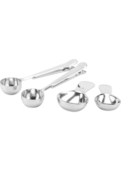 Paslanmaz Çelik Kahve Kaşık Seti, Kısa Saplı Kaşık Ölçme Kaşığı, 4 Parça (Yurt Dışından) fiyatları