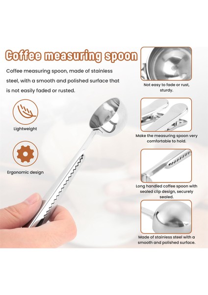 Paslanmaz Çelik Kahve Kaşık Seti, Kısa Saplı Kaşık Ölçme Kaşığı, 4 Parça (Yurt Dışından) indirimleri