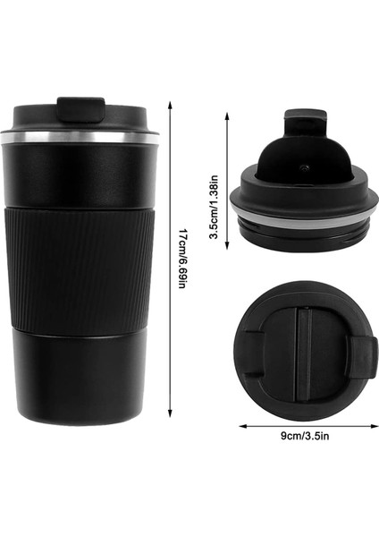 Termo Kupa Kahve Kupa To Go, Paslanmaz Çelik Sızdırmaz Kupa, Kahve Temizleme Fırçalı Seyahat Kupa (Siyah) (Yurt Dışından) modelleri