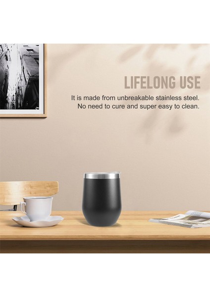 Çift Duvar Paslanmaz Yerba Kabak Mate Çay Seti Su Mate Çay Kapaklı Bardak Kaşık Saman Bombilla Kafa Filtre Fırçası, Siyah (Yurt Dışından) fırsatları