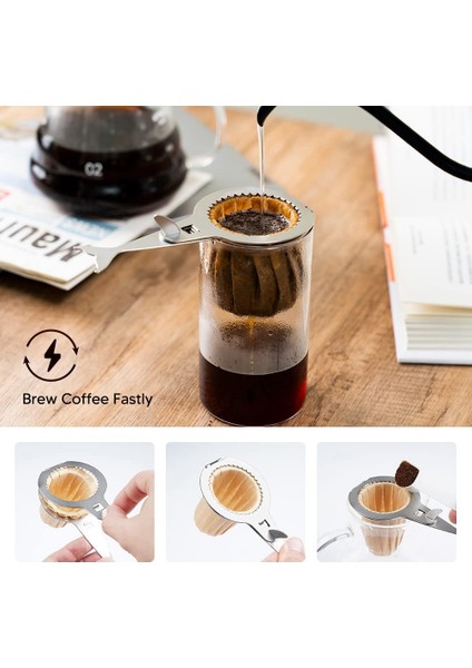 El Yapımı Öğütücü Taşınabilir Kahve Filtresi Tutucu Yeniden Kullanılabilir Kahve Filtreleri Damlatıcı Kahve Filtreleri Tek Kullanımlık Filtre Kağıtları (Yurt Dışından) indirimleri