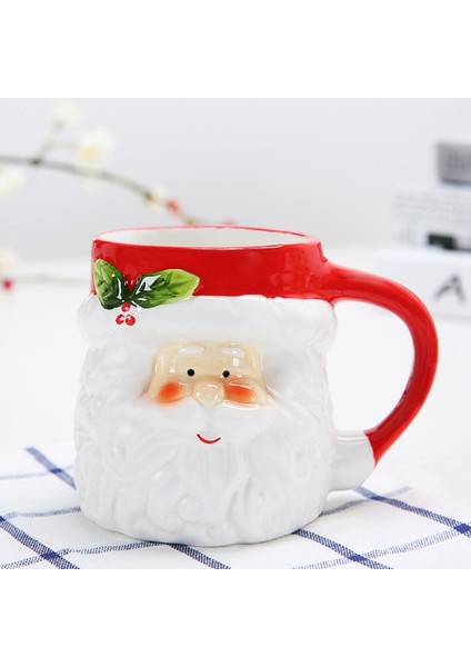 400ML Kupa Karikatür Sevimli Kawaii Noel Kupa 3D Seramik Bardak Süt Kahve Su Bardağı Kupa (Yurt Dışından)