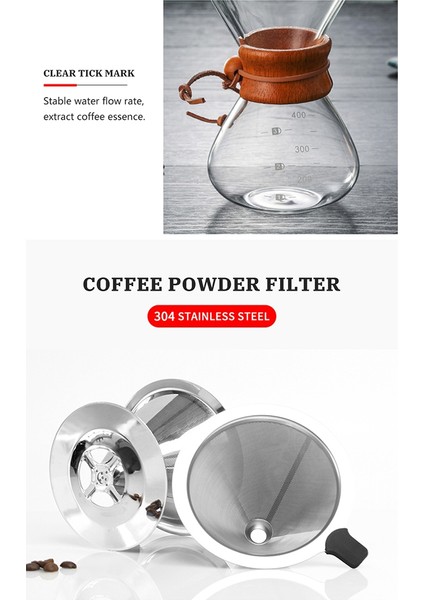 400 ml Klasik Cam Cezve Ahşap Saplı Isıya Dayanıklı Kahve Makinesi Üzerine Dökün Manuel Kahve Makinesi El Damlatıcı B (Yurt Dışından) fırsatları