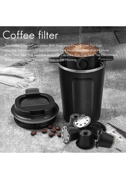 6 Adet Yeniden Kullanılabilir Doldurulabilir Dolum Kahve Kapsülü Pod Filtre Sepetleri Nespresso Makineleri Için Bira Makinesi ile Uyumlu (Yurt Dışından) modelleri