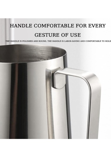 Süt Sürahisi, 304 Paslanmaz Çelik Süt Bardağı Süt Köpürtme Sürahi Latte Kahve Sanatı Yapmak Için Süt Sürahi, Cappuccino 350 ml (Yurt Dışından) modelleri