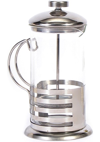 Manuel Kahve Espresso Makinesi Pot Fransız Kahve Çay Süzgeç Filtresi Paslanmaz Çelik Cam Çaydanlık Cafetiere Basın Pistonu 350 ml (Yurt Dışından)