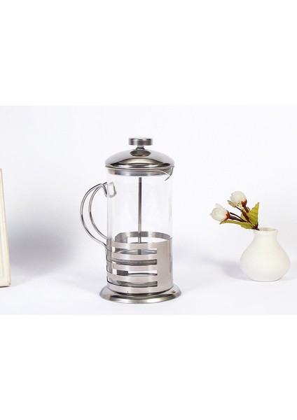 Manuel Kahve Espresso Makinesi Pot Fransız Kahve Çay Süzgeç Filtresi Paslanmaz Çelik Cam Çaydanlık Cafetiere Basın Pistonu 350 ml (Yurt Dışından) fiyatları