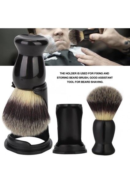 Yumuşak Domuzu Kıl Ahşap Sakal Fırçası Kuaför Tıraş Aracı Erkekler Bıyık Tarak Seti Tıraş Standı Tutucu Seti (Yurt Dışından) fiyatları