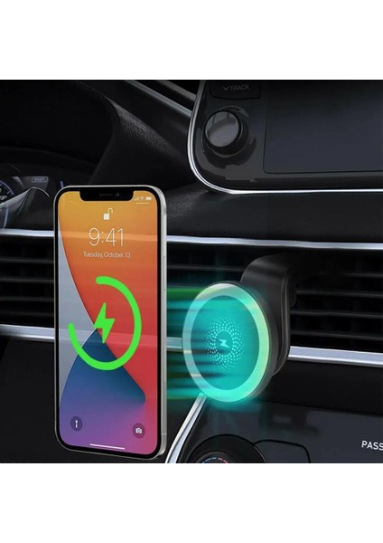 Beyaz 15W Manyetik Kablosuz Araç Şarj Cihazı Standı iPhone Ro Max Telefon Tutacağı Hızlı Şarj Araç Havalandırma Montajı (Yurt Dışından) modelleri