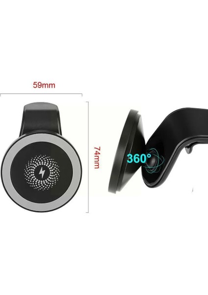 Beyaz 15W Manyetik Kablosuz Araç Şarj Cihazı Standı iPhone Ro Max Telefon Tutacağı Hızlı Şarj Araç Havalandırma Montajı (Yurt Dışından) indirimleri