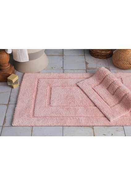 Pembe Tafting 2'li Banyo Paspası Frame