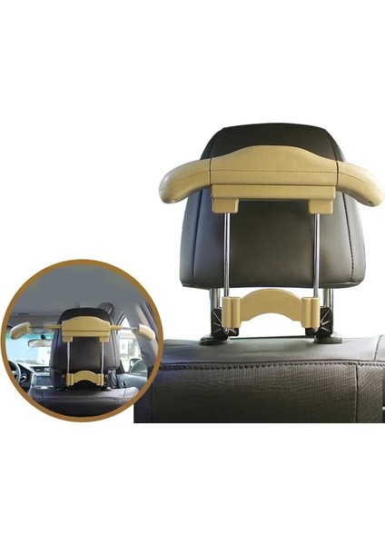 Siyah Araba Oto Koltuğu Kafalık Vestiyer Elbise Ceket Takım Elbise Gömlek Tutucu Organizatör Montaj Tutacağı Oto Iç Aksesuar Malzemeleri (Yurt Dışından) fiyatları