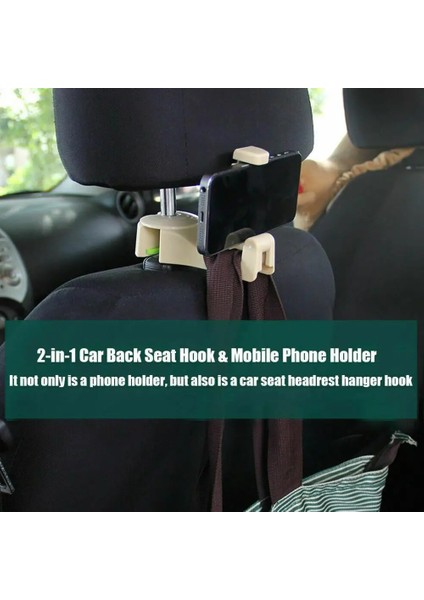 A Evrensel Araba Koltuğu Arka Kanca Kafalık Askı Braket Braketinde Mobil 2 Çanta Bakkal Şemsiye Giysileri H L2Z0 (Yurt Dışından) fiyatları