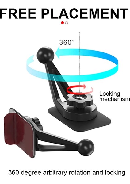 Siyah 360 Derece Dönüş Cep Telefonu Yapıştırma Braketi Taban Braketi Araba Panosu Masa Yüzey Tutkal Braketi Esnek Tutucu (Yurt Dışından) indirimleri