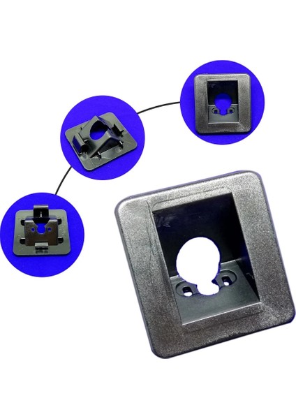 Siyah Araba Dikiz Kamera Braketi Plaka Işıkları Montaj Kia K3 K3S Cerato Fortehyundai Elantra I30LADA Vesta Sw Crossваз Vesta Sw (Yurt Dışından) fiyatları