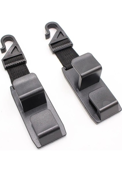 2 Adet Siyah Araba Koltuğu Arka Kancaları Çok Işlevli Askı Bağlantıları Saklama Çantası Oto Portmanto 1 Adet Iç Aksesuar (Yurt Dışından)