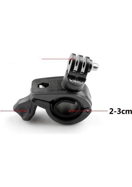 Siyah Dönebilen Bisiklet Bisiklet Gidon Montaj Tutucu Adaptörü Motosiklet Klip Destek Braketi Go Pro He Sjcam (Yurt Dışından) fırsatları