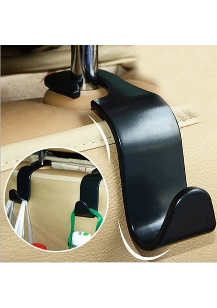 Araba Koltuğu Arka Kanca Askı Organizatör Evrensel Kafalık Montaj Depolama Kanca Ev Depolama Basit Şekillendirici Araba Manto Askısı (Yurt Dışından)