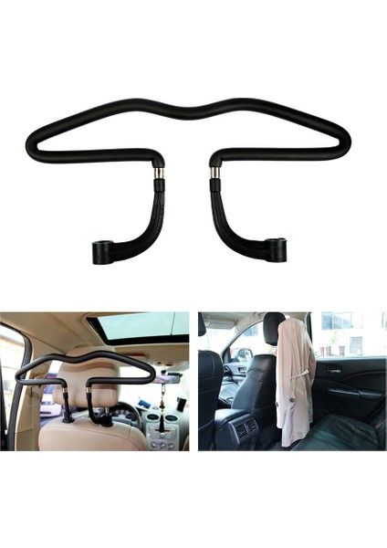 Siyah Araba Koltuğu Askıları Oto Koltuğu Kafalık Elbise Askı Tutacağı Stand Ceketler Çantalar Vestiyer Tutucu Kanca Araba Aksesuarları Araçları (Yurt Dışından)