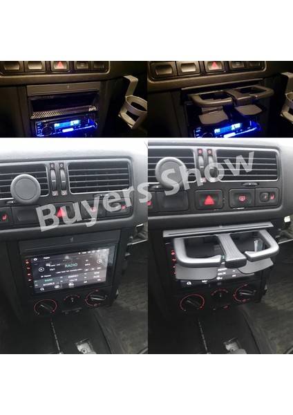 Katlanır Araba Bardak Tutucu In-Dash Konsol Içecek Şişe Standı Braketi Vw Golf 4 Bora Audi A4L A5 Q5 A7 Q7 Içebilir (Yurt Dışından)