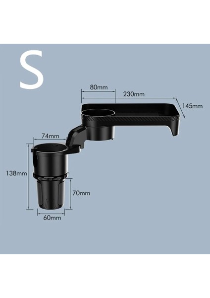 S Beden Takılabilir Tepsi ile Çok Fonksiyonlu Araba Bardaklık 360 ° Döner Ayarlanabilir Araba Bardak Tutucular Için Yemek Tepsisi Masa Genişletici (Yurt Dışından)