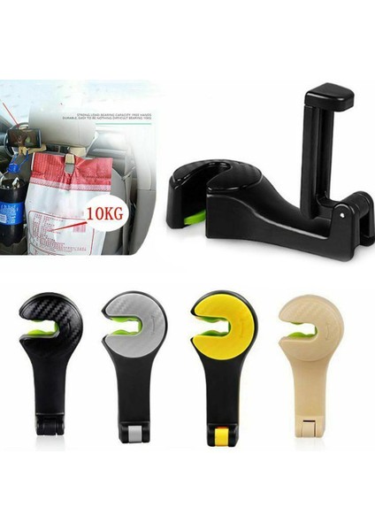 D Evrensel Araba Koltuğu Arka Kanca Kafalık Askı Braket Braketinde Mobil 2 Çanta Bakkal Şemsiye Giysileri H L2Z0 (Yurt Dışından) fırsatları