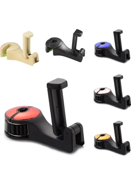 Kırmızı Telefon Tutucu Koltuk Arka Askı Klipler Organizatör ile 2 1 Araba Kafalık Kanca (Yurt Dışından) fiyatları