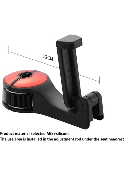 Kırmızı Telefon Tutucu Koltuk Arka Askı Klipler Organizatör ile 2 1 Araba Kafalık Kanca (Yurt Dışından) fırsatları