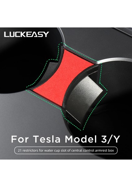 M3-GA80CF Tesla Model 3 Için Model Y Oto Aksesuarları Modeli Araba Su Bardağı Yuvası Kayma Sınırı Klipsi Abs Dönüş Kürk Araba Bardak Tutucu Sınırlayıcı (Yurt Dışından) fırsatları