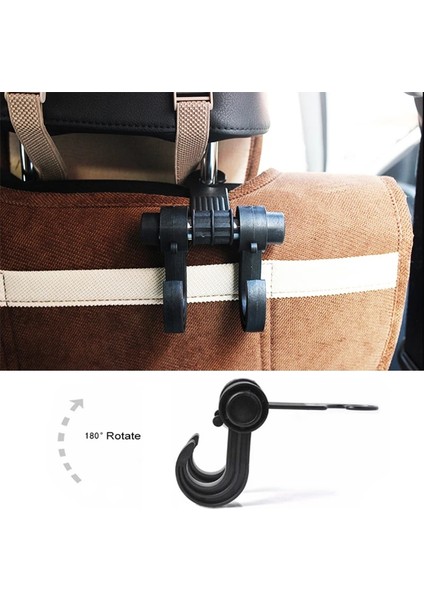 Yüksek Mukavemetli Kanca 180 Derece Döner Araba Koltuğu Arka Kanca Çok Fonksiyonlu Metal Oto Araba Koltuğu Kafalık Askı Çanta Kanca Tutucu Çanta Çanta Braketi (Yurt Dışından) fırsatları