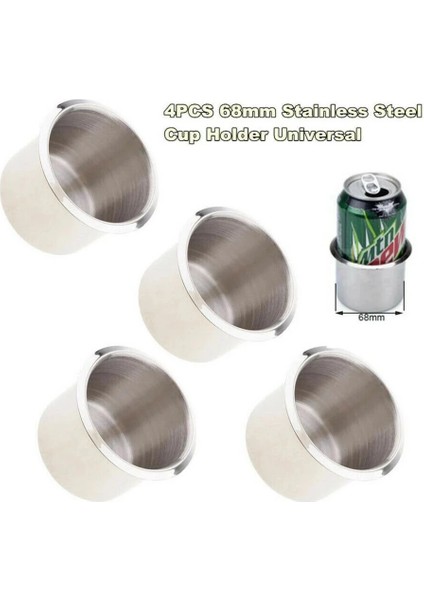 84MM x 55MM mm Evrensel Paslanmaz Çelik Gömme Bardak Içecek Tutacağı Deniz Teknesi Rv Camper Şişe Tutacağı Paslanmaz (Yurt Dışından)
