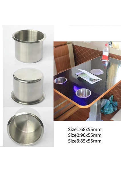 85X55MM Deniz Teknesi Rv Bardak Içecek Su Tutucu Desteği Dahili Pas Korumalı Bardak Tutucular Gömme Paslanmaz Çelik Bardak Tekne Için Içecek Şişesi (Yurt Dışından)