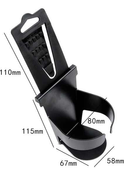 Siyah Evrensel Yüksek Li Araba Şişe Içecek Tutucu Siyah Abs Bardak Tutucu Asılı Tutucular Organizatör Uto Malzemeleri Araba Kupası Araba Styling (Yurt Dışından)