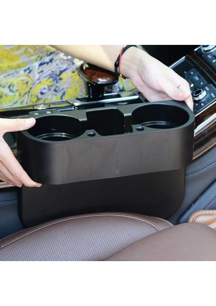 Siyah Küçük Araba Bardak Tutacağı Oto Koltuk Boşluğu Su Bardağı Içecek Şişesi Can Telefon Tuşları Organizatör Depolama Tutucu Stand Araba Styling Aksesuarları (Yurt Dışından) fiyatları
