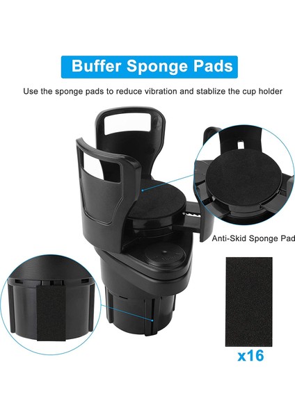 B Tarzı 2 1 Araba Bardak Tutucu Genişletici Uyarlama Derecesi Dönen Su Araba Bardak Tutucu Çok Fonksiyonlu Ayarlanabilir Taban Oto Aksesuar (Yurt Dışından) indirimleri