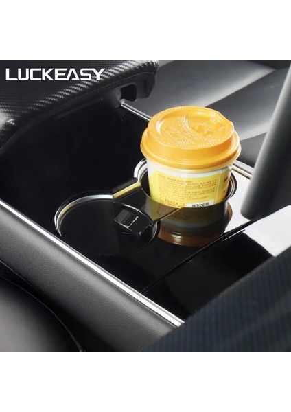 M3-GA10 Luckeasy Tesla Model 3 Araba Su Bardağı Yuvası Sürgülü Limit Kelepçesi Abs Oto Iç Aksesuarları Tutucu Sınırlayıcı (Yurt Dışından)
