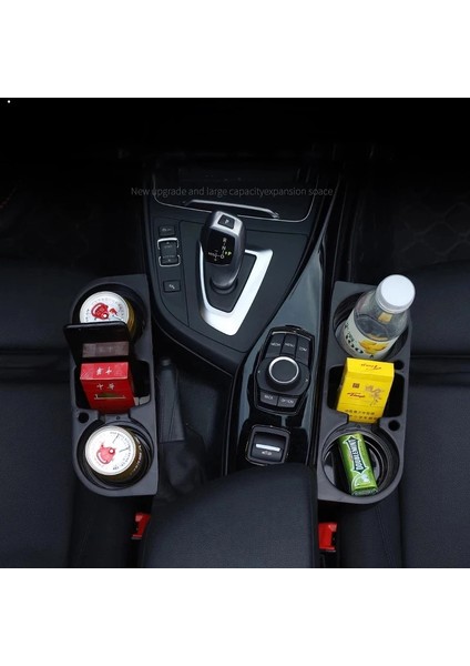 Siyah Küçük Araba Bardak Tutacağı Oto Koltuk Boşluğu Su Bardağı Içecek Şişesi Can Telefon Tuşları Organizatör Depolama Tutucu Stand Araba Styling Aksesuarları (Yurt Dışından) fırsatları