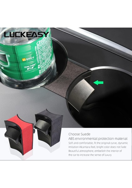 M3-GA80RED Tesla Model 3 Için Model Y Oto Aksesuarları Modeli Araba Su Bardağı Yuvası Kayma Sınırı Klipsi Abs Dönüş Kürk Araba Bardak Tutucu Sınırlayıcı (Yurt Dışından) indirimleri