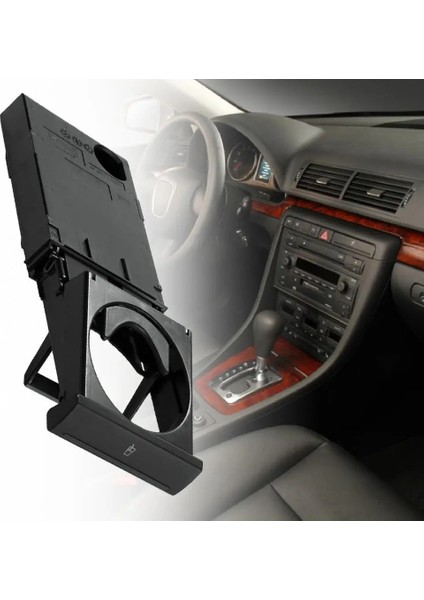 Siyah Otomatik Bardak Tutacağı Katlanabilir Kaymaz Bardak Rafı Audi C5 A6 Için Içecek Şişesi Tutacağı 4bd (Yurt Dışından)