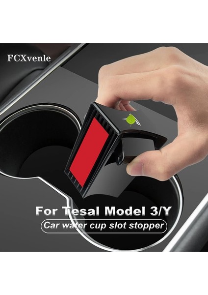 2021 Parlak Siyah Araba Bardak Tutucu Klip Tesla Modeli Odel Y Aksesuarları Araba Su Bardağı Yuvası Kayma Sınırı Klipsi Abs Bardak Tutucu Sınırlayıcı (Yurt Dışından) modelleri