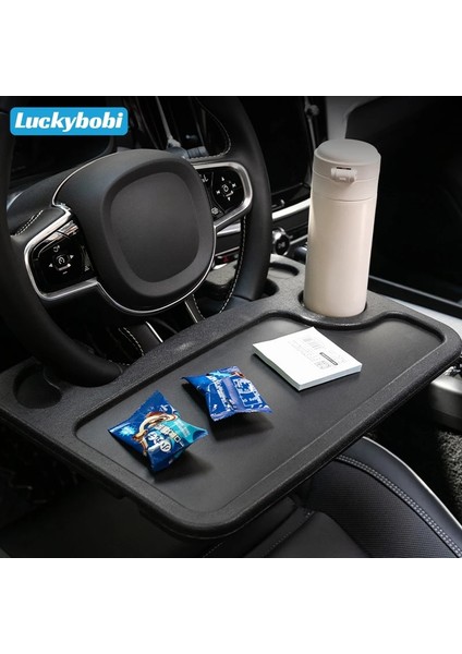 Büyük Siyah Araba Masası Direksiyon Kahve Tutucu Dizüstü Bilgisayar Masası Evrensel Taşınabilir Yemek Içecek Çalışma Yemek Tepsisi Montaj Standı Koltuk Masası (Yurt Dışından) fiyatları