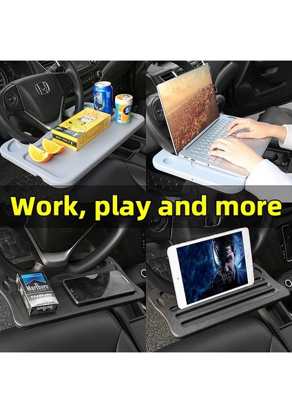 Büyük Siyah Araba Masası Direksiyon Kahve Tutucu Dizüstü Bilgisayar Masası Evrensel Taşınabilir Yemek Içecek Çalışma Yemek Tepsisi Montaj Standı Koltuk Masası (Yurt Dışından) modelleri