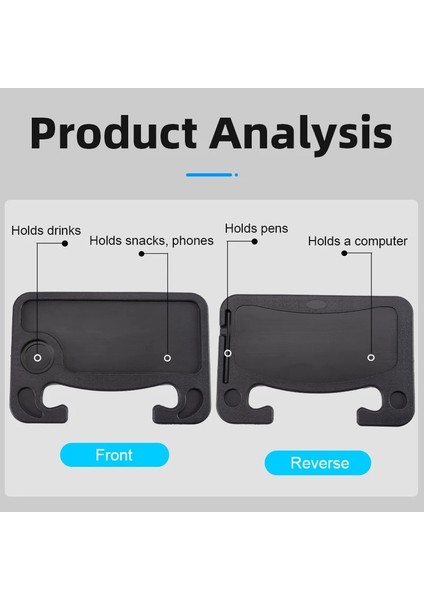 Büyük Siyah Araba Masası Direksiyon Kahve Tutucu Dizüstü Bilgisayar Masası Evrensel Taşınabilir Yemek Içecek Çalışma Yemek Tepsisi Montaj Standı Koltuk Masası (Yurt Dışından) fırsatları