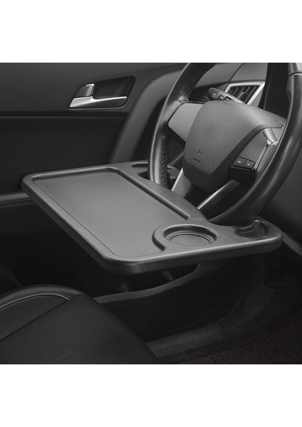 Büyük Siyah Araba Masası Direksiyon Kahve Tutucu Dizüstü Bilgisayar Masası Evrensel Taşınabilir Yemek Içecek Çalışma Yemek Tepsisi Montaj Standı Koltuk Masası (Yurt Dışından) indirimleri
