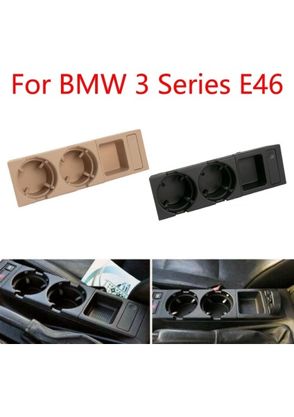 1x Madeni Para Kutusu B Bmw 3 Serisi E Araba Iç Için Araba Merkezi Konsol Su Bardak Tutucu Içecek Şişe Tutucu Madeni Para Kutusu (Yurt Dışından)