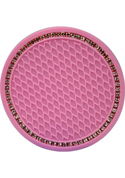 Pembe Araba Altlığı Su Bardağı Şişe Tutucu Kaymaz Ped Mat Silika Jel Iç Dekorasyon Için Araba Styling Accessorietock (Yurt Dışından)