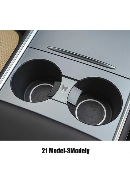 2021 Model 3-Gri Yeni Tesla Modeli Odel Y Araba Bardak Tutucu Klip Su Bardağı Yuvası Kayma Sınırı Abs Şişe Tutucu Konsolu Depolama Tesla 3 Y (Yurt Dışından)